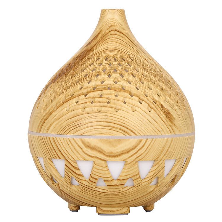 New Creative Wood Grain 137 Mini Humidification Aromatherapy Machine Hollow 7 Color Lights Home Car Humidification Automatic Fragrance