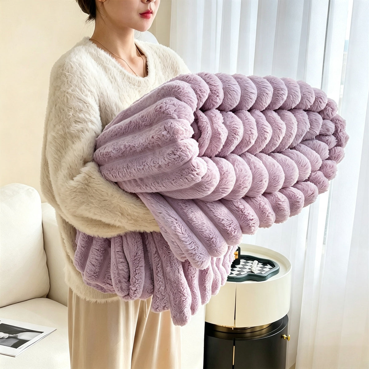 Bunny Plush Throw Blanket