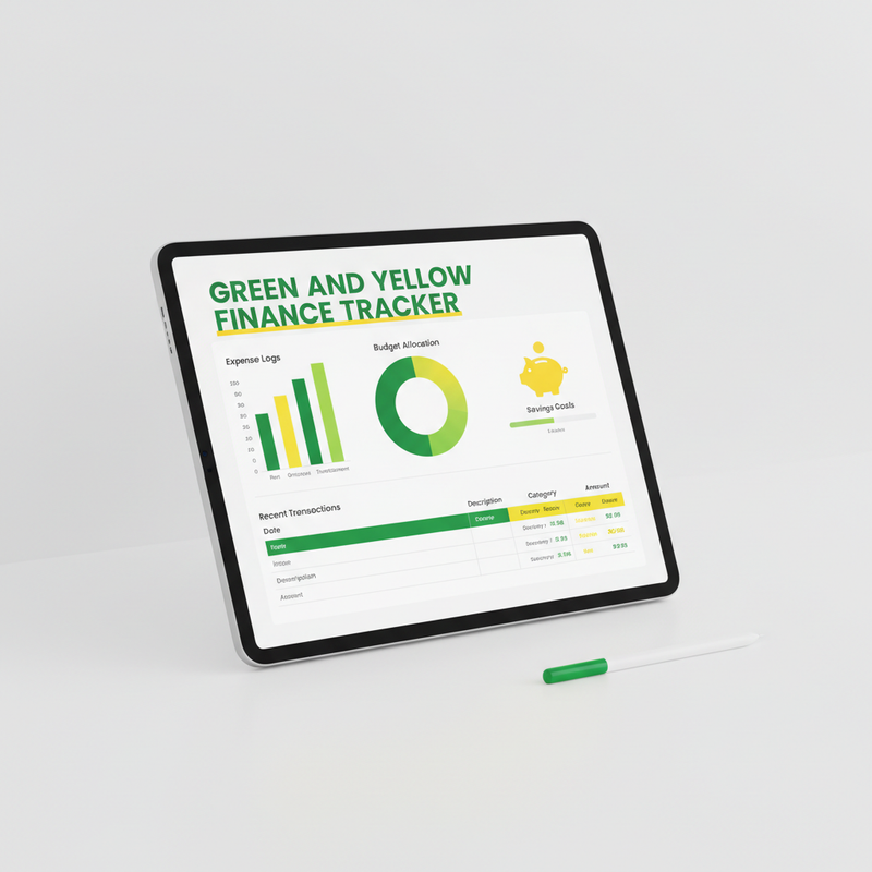 Green and Yellow Finance Tracker
